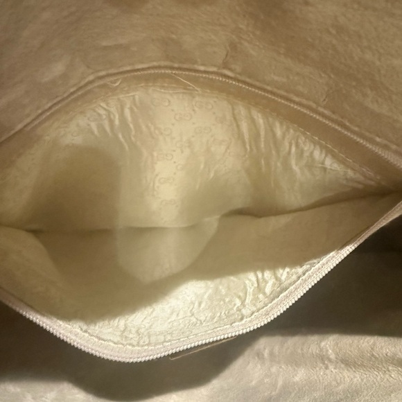 Gucci  Rare Floral-print Tote Bag, vintage Collectible canvas  leather trim EUC - Picture 16 of 17